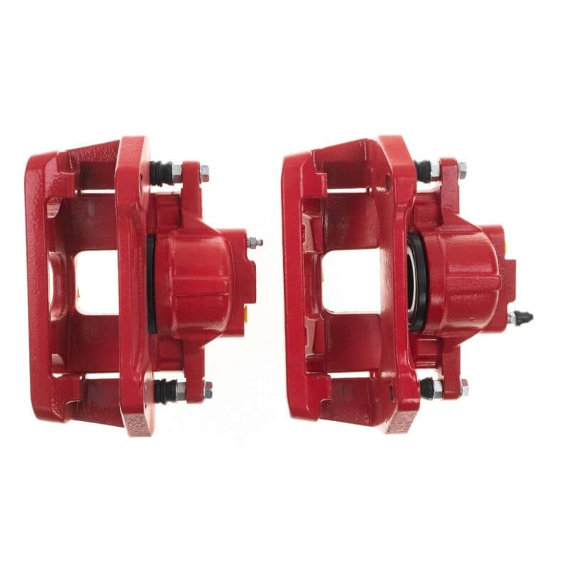 PowerStop Brake Calipers Pair Powder Coated Red High-Temp Durable Finish - Image 5