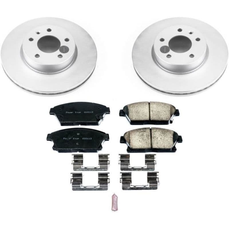 PowerStop Z17 Evolution Coated Brake Kit for Daily Vehicles with Low-Dust Pads