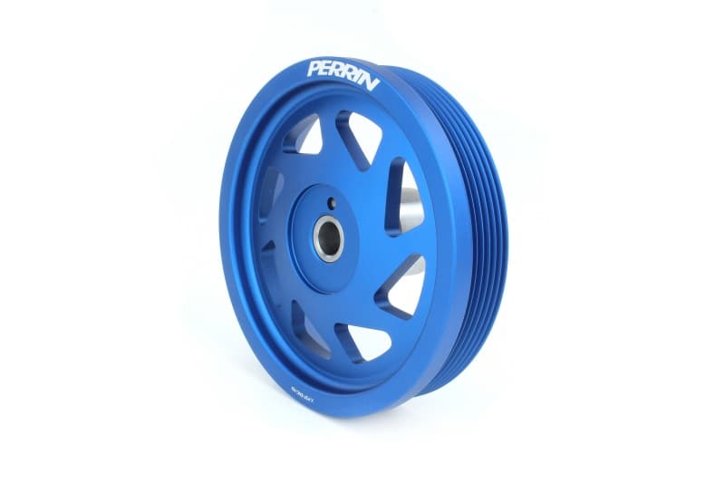 Perrin Performance Lightweight Crank Pulley for 19-21 Subaru WRX Blue - Image 2