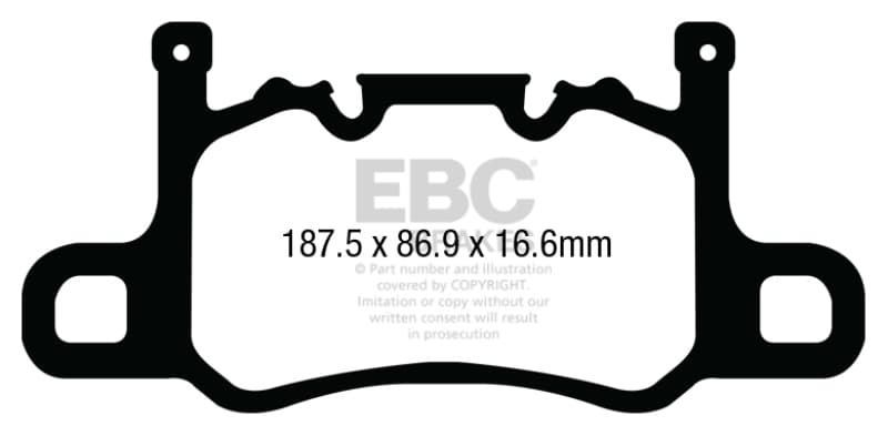EBC Yellowstuff Brake Pad Set for Street and Track Driving High-Performance