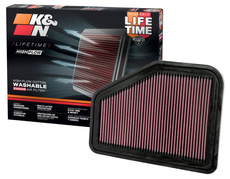 K&N Engineering Drop-In Air Filter for Chevy C6 33-2919 - Image 5