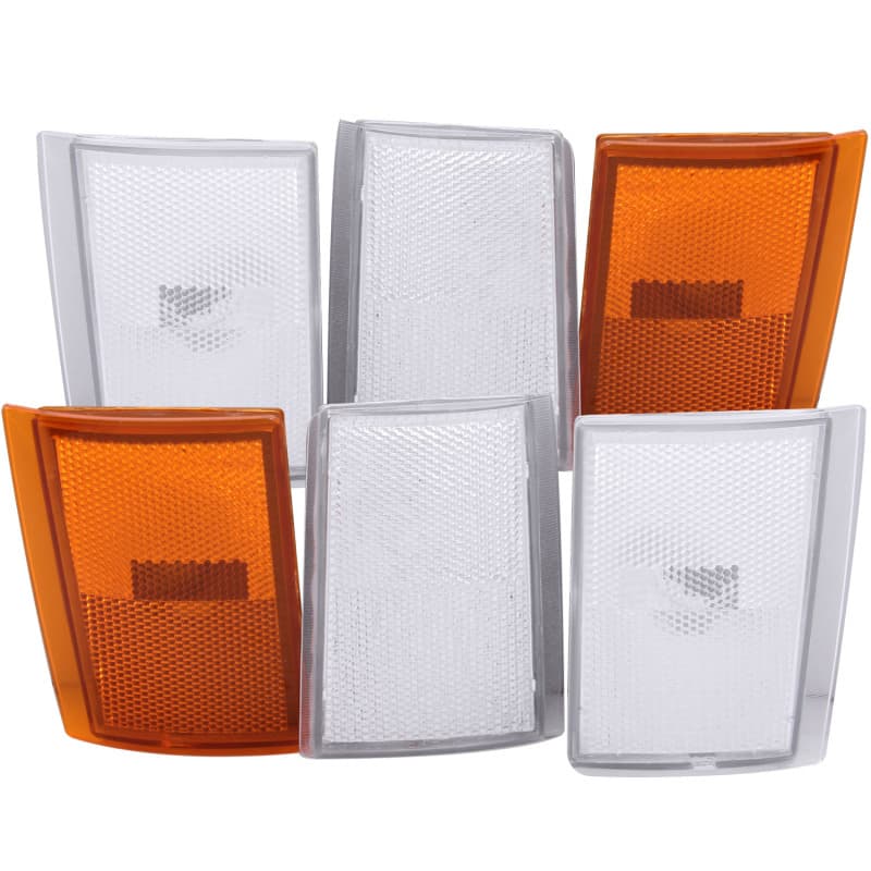 ANZO Corner Light Assembly for Chevy C6 Euro 4 Clear/2 Amber 6-Pc Pair