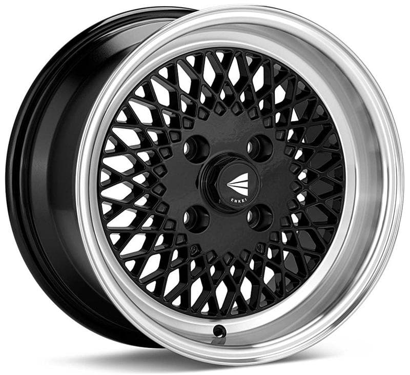 Enkei Wheel for 4x100 Bolt Pattern 15x8 25mm Offset Black Enkei92 Classic - Image 2