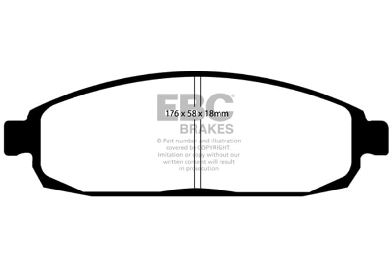 EBC Greenstuff Brake Pad Set for 4x4 Heavy Duty Low Wear Offroad Use - Image 2