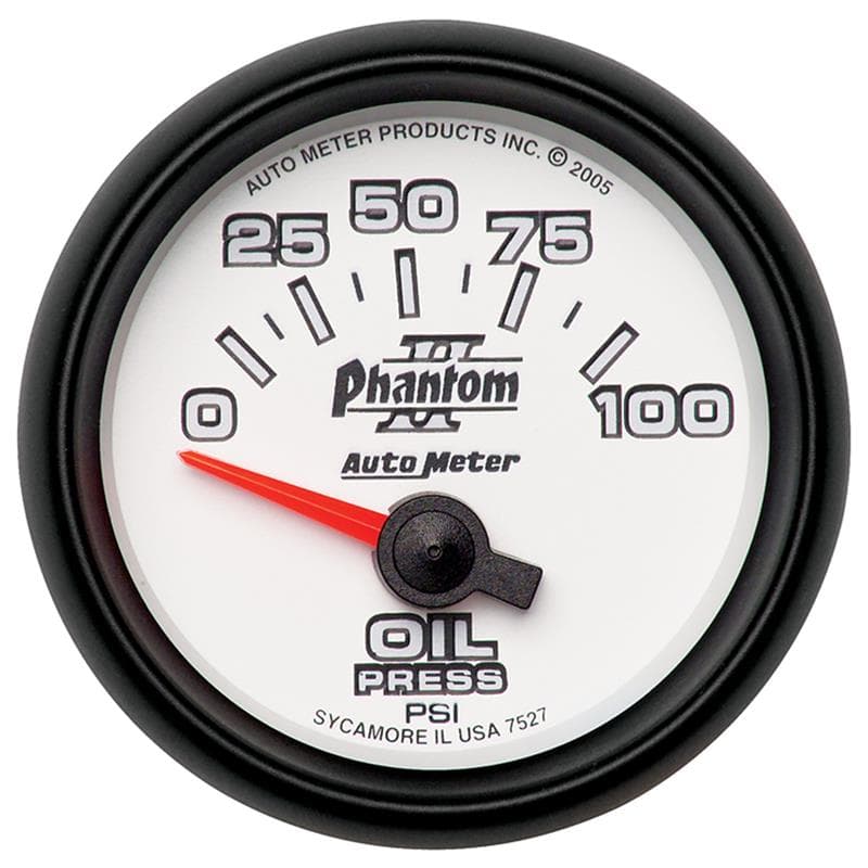 AutoMeter Phantom II Oil Pressure Gauge with Air Core Movement - Image 2