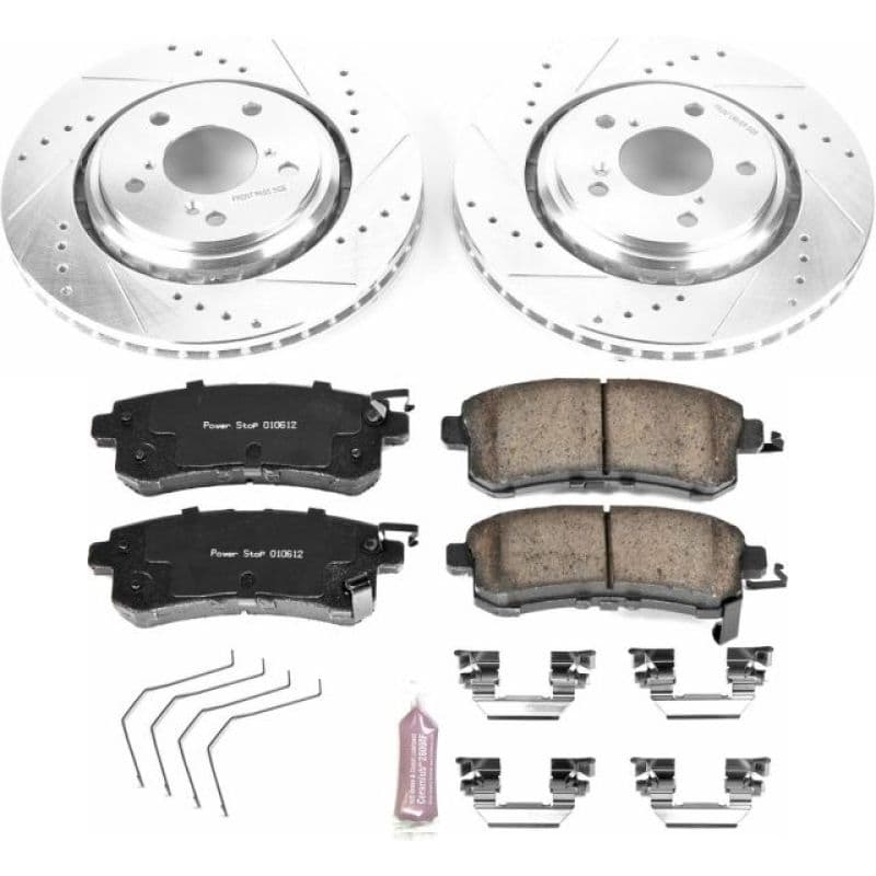 PowerStop Z23 Evolution Sport Brake Kit for Daily Driver with Carbon-Fiber Ce...