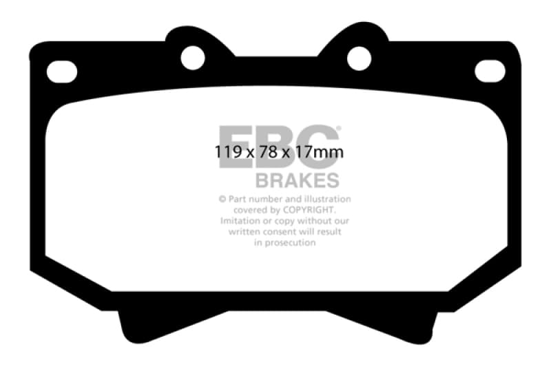 EBC Greenstuff Brake Pad Set for 4x4 Heavy Duty Low Wear Offroad Resistant