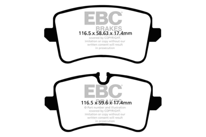 EBC Redstuff Brake Pad Set for Chevy C6 Synthetic Fiber Low Dust - Image 5