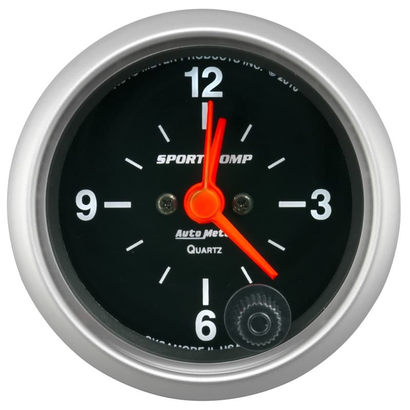 AutoMeter Quartz Movement Electronic Clock for Vehicle Interior Matching