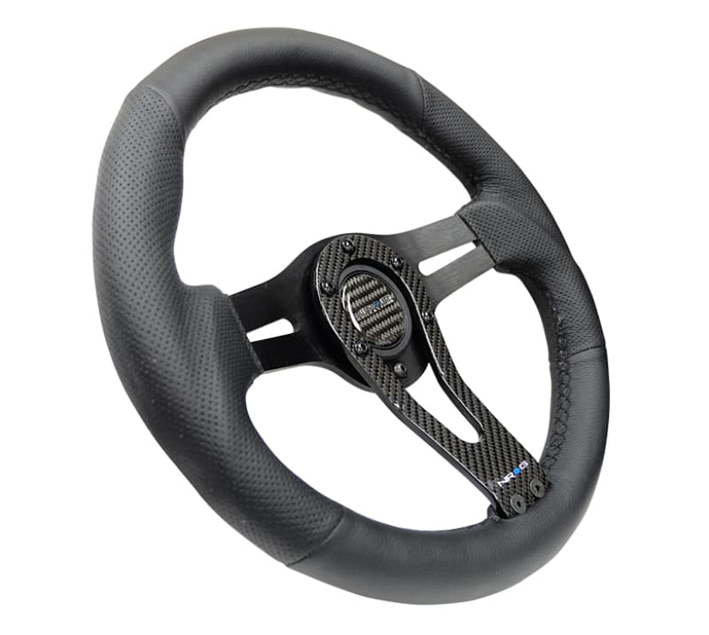 NRG Reinforced Steering Wheel 320mm with Carbon Center Spoke - Image 2