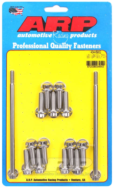 ARP Oil Pan Bolt Kit for Chevy LS1 LS2 Stainless Steel 12-Point