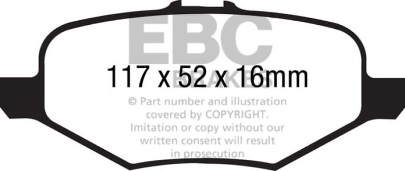 EBC Greenstuff Brake Pad Set for 4x4 Heavy Duty Low Wear Offroad