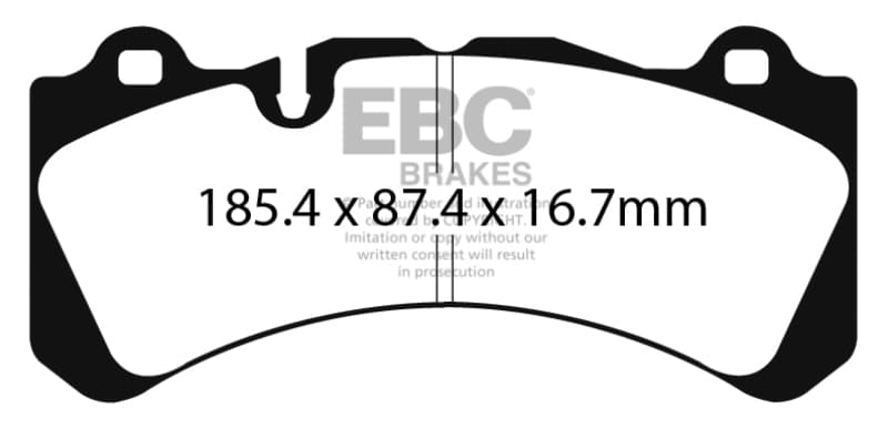 EBC Yellowstuff Brake Pad Set for Street and Track Driving High Performance
