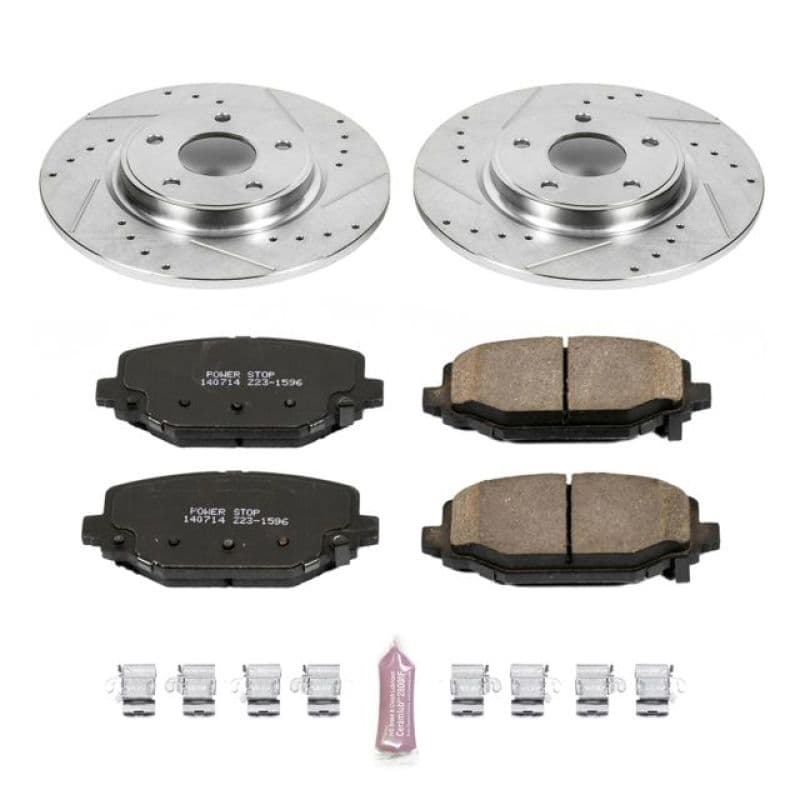 PowerStop Z23 Evolution Brake Kit for Daily Driver with Carbon-Fiber Ceramic ...
