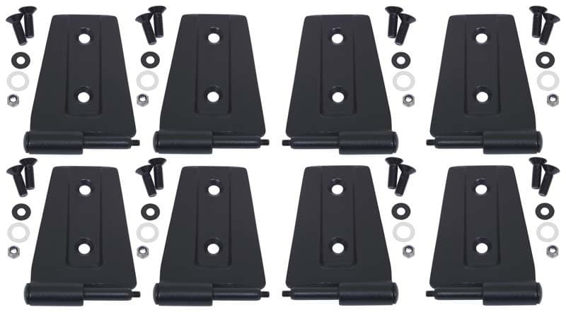 Kentrol Door Hinge Set for 07-18 Jeep Wrangler JK 8-Piece Textured Black