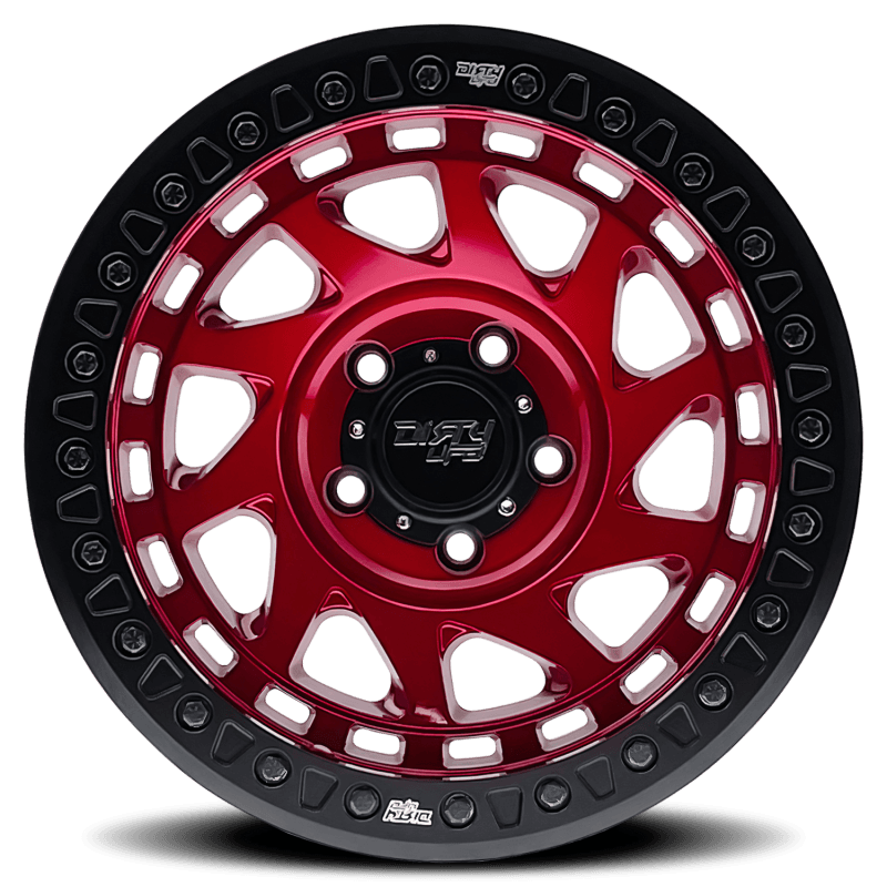 Dirty Life Enigma Race 17x9 5x127 -12mm Offset Wheel Crimson Candy Red - Image 3