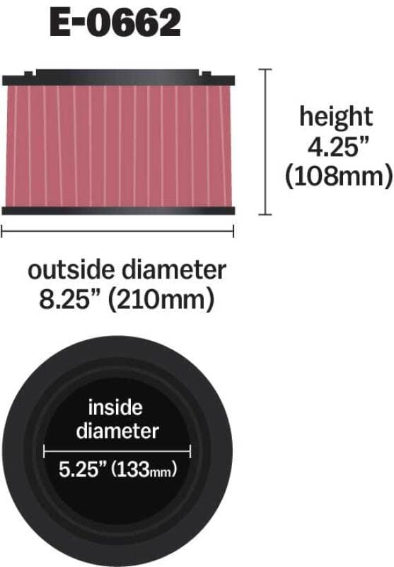 K&N Engineering Drop-In High-Flow Washable Air Filter E-0662 - Image 4