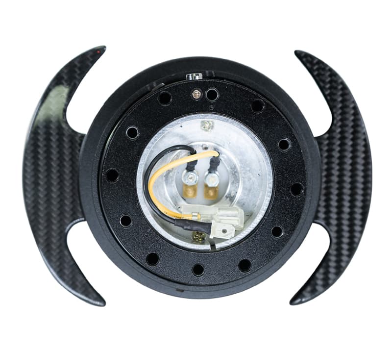 NRG Quick Release Kit Gen 3.0 Black Body Black Ring Carbon Fiber Handles - Image 3