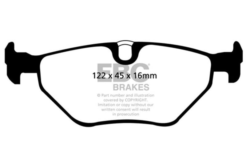 EBC Redstuff Brake Pad Set for Chevy C6 Low Dust Synthetic Fiber Ceramic - Image 2