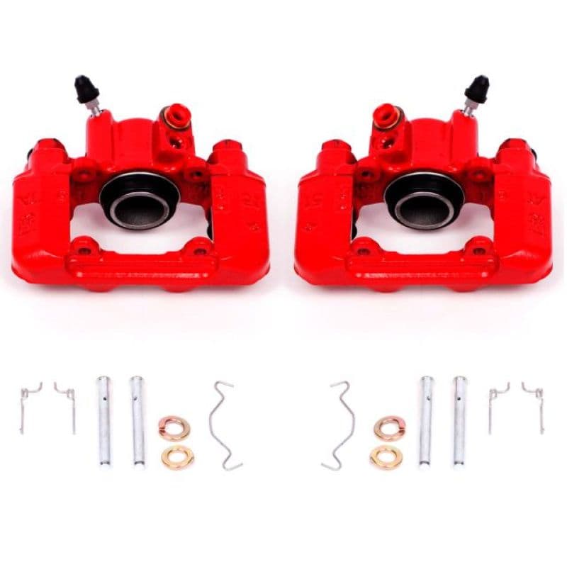 PowerStop Brake Calipers Pair Electrostatic Red Powder Coat