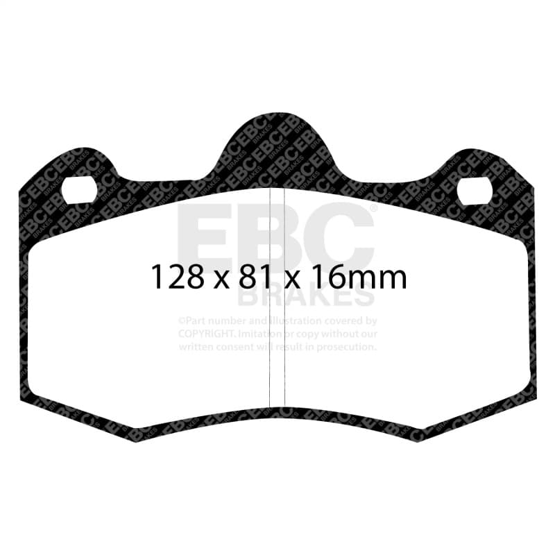 EBC Redstuff Brake Pad Set for Chevy C6 Synthetic Fiber Low Dust