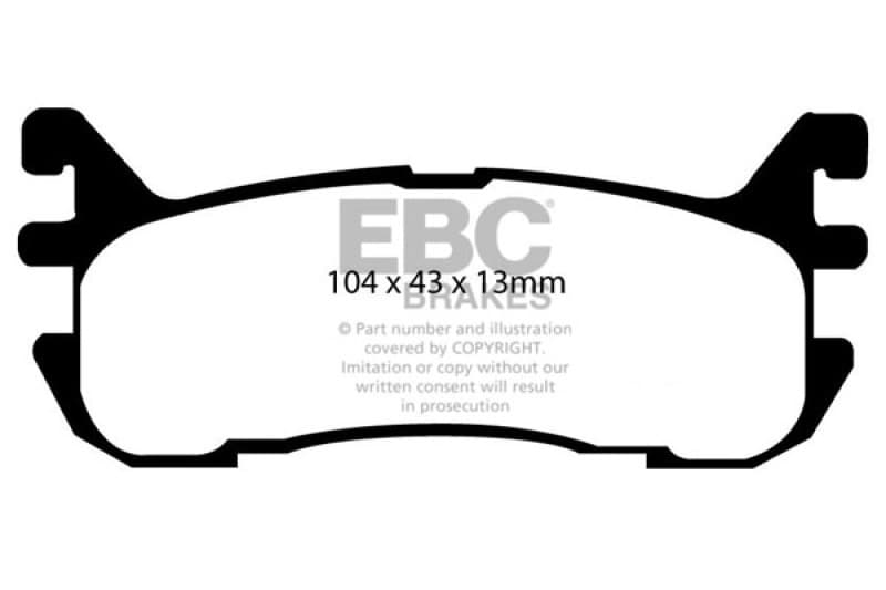 EBC Brake Pad Set for Chevy C6 Yellowstuff High Friction Performance