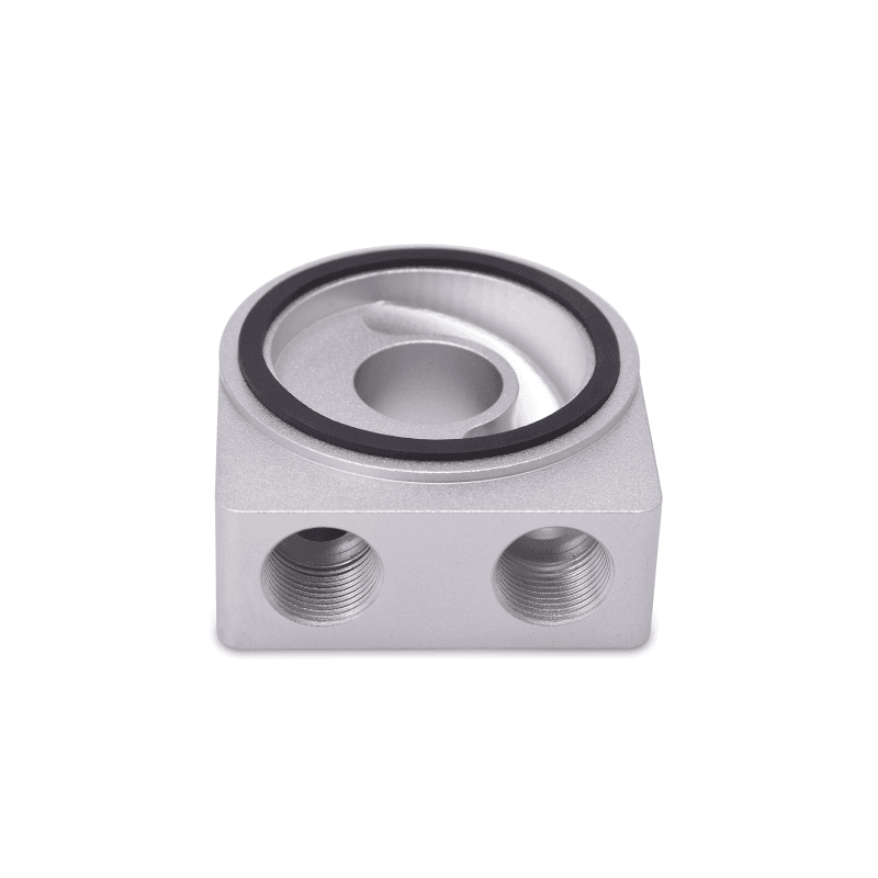 Mishimoto Oil Sandwich Plate for M22 Bolts 6061 Aluminum High-Flow - Image 5