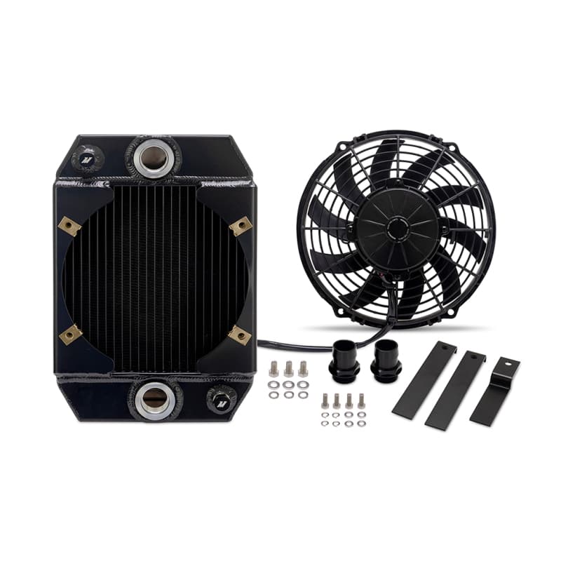 Mishimoto Aluminum Radiator for Drag Car Universal Fitment with Threaded Inle...