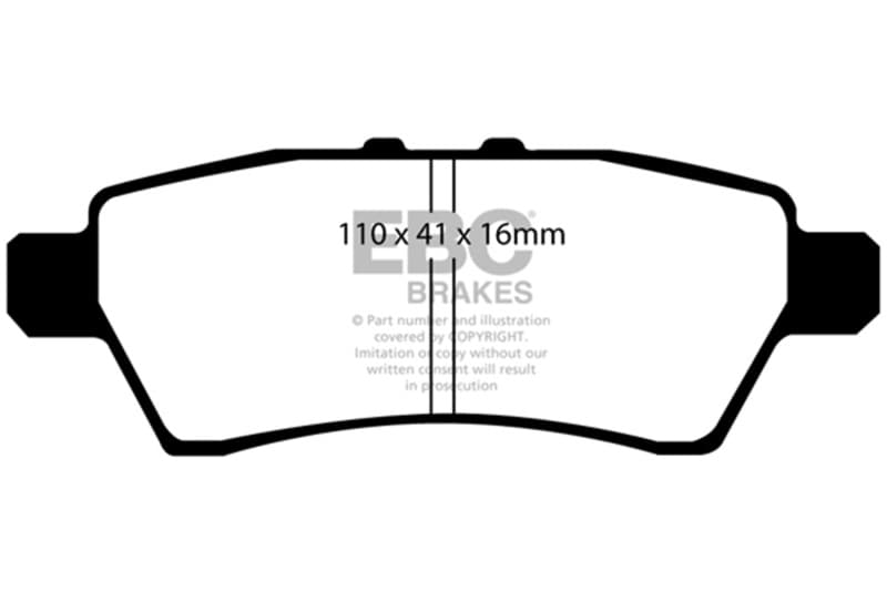 EBC Ultimax2 Brake Pad Set OEM Replacement for Daily Driver Low Dust - Image 2