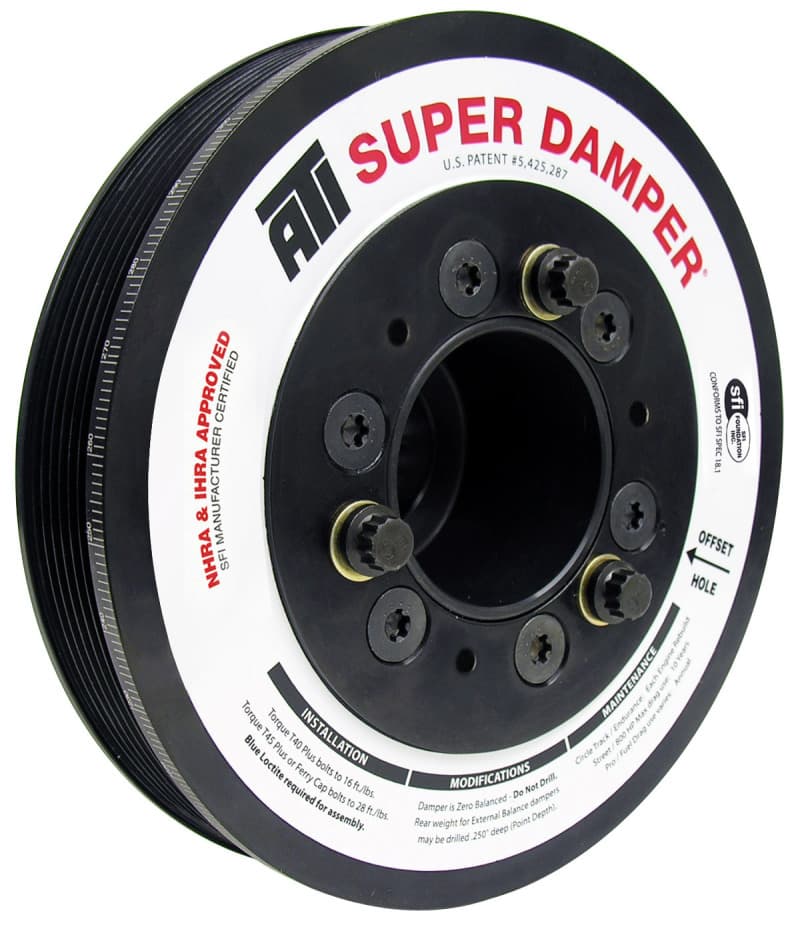 ATI Damper for Dodge 05-10 6.1L/392/426 Non VVT - 7.48in Alum 6 Groove 3 Ring