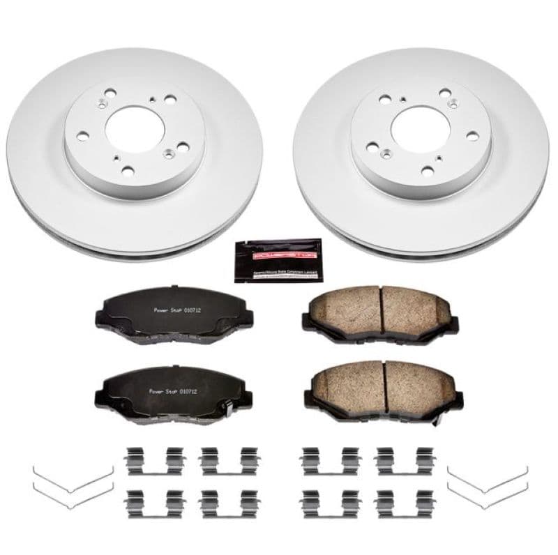 PowerStop Z17 Evolution Coated Rotor Brake Kit for Daily Vehicles with Low-Du...