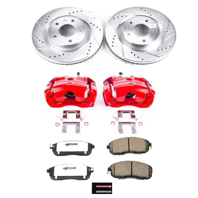 PowerStop Z26 Street Kit for Muscle Cars Drilled & Slotted Rotors Carbon-Fibe...