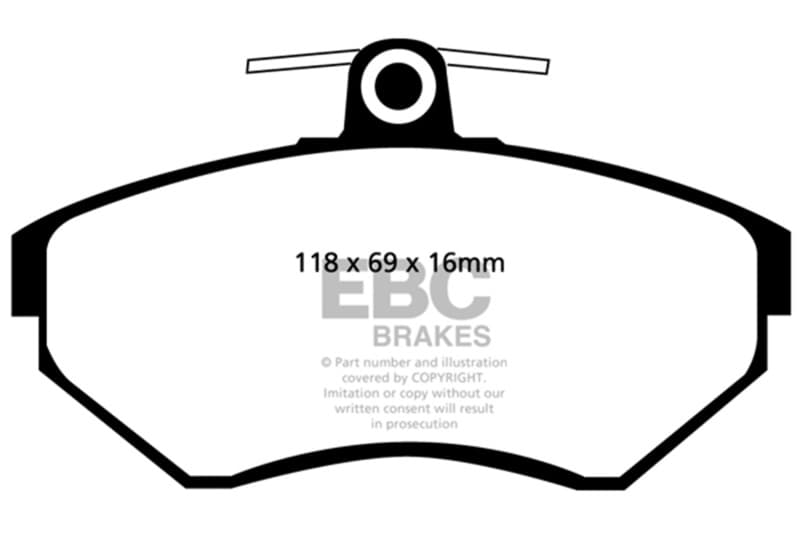 EBC Brake Pad Set for Chevy C6 6-Piston Yellowstuff - Image 2