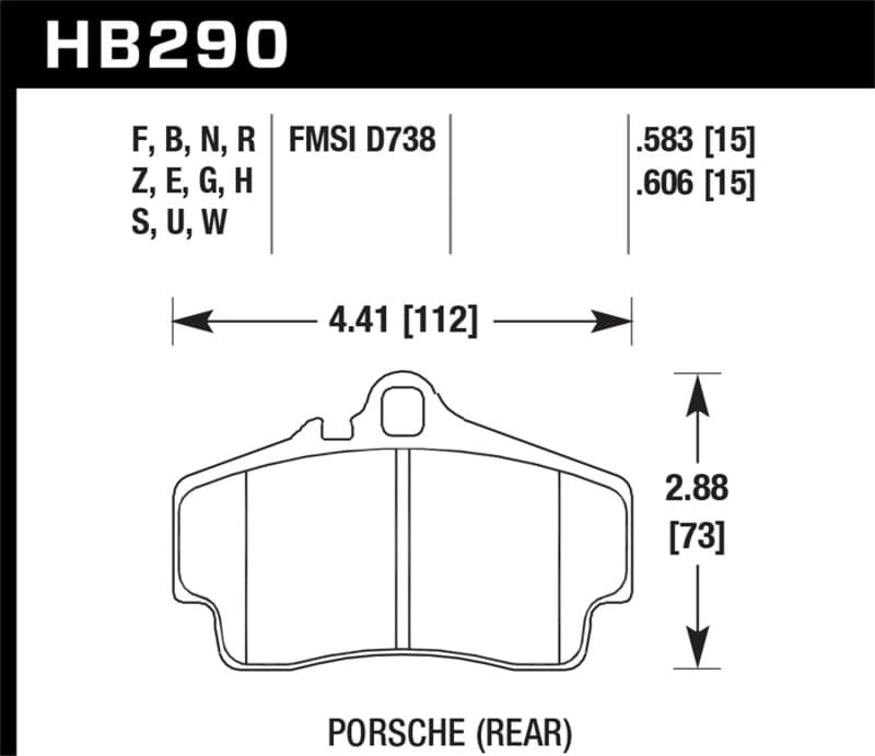 Hawk Performance HPS Brake Pad Set for Street Vehicles High Friction Compound - Image 2