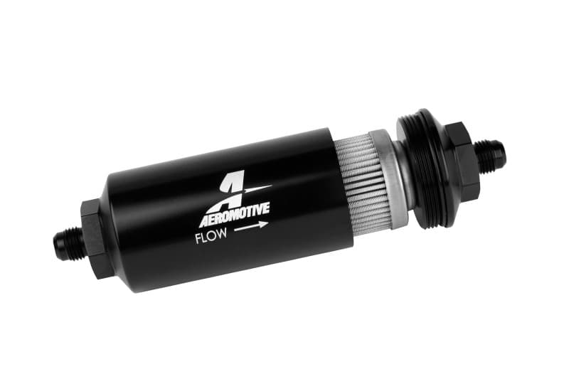 Aeromotive Fuel Filter AN-06 40 Micron Stainless Steel Element Black Anodize