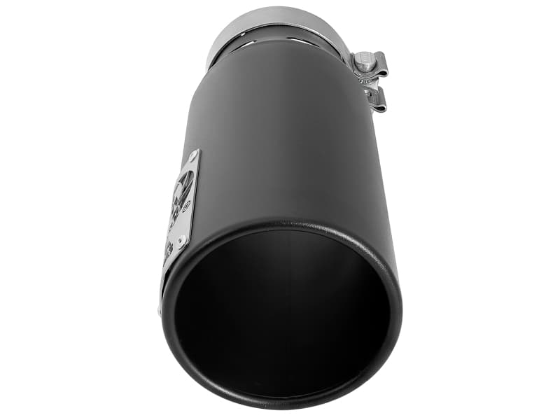 aFe Exhaust Tip for 4" Systems Intercooled Vents Black 12" Angle Cut - Image 3