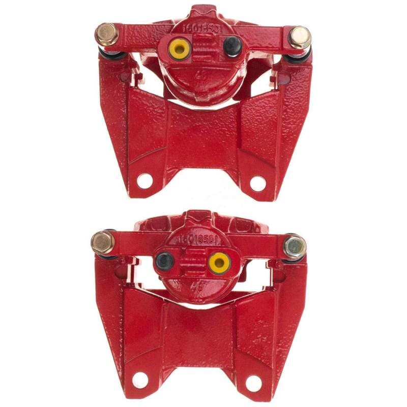 PowerStop Brake Calipers Pair Electrostatic Red Powder Coat Durable Coating - Image 3
