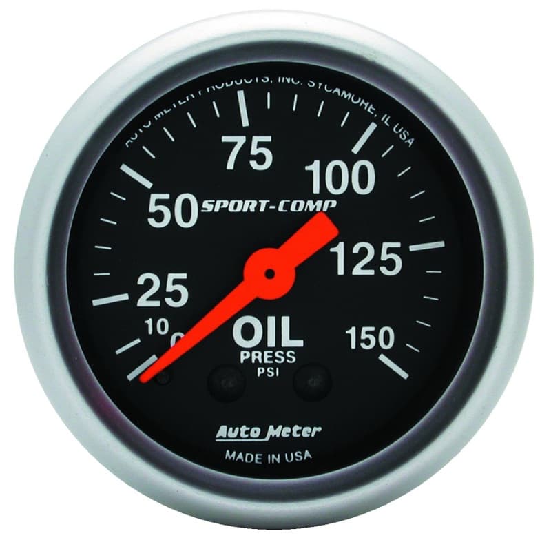 AutoMeter Mechanical Oil Pressure Gauge 1/8" NPT Connection - Image 2