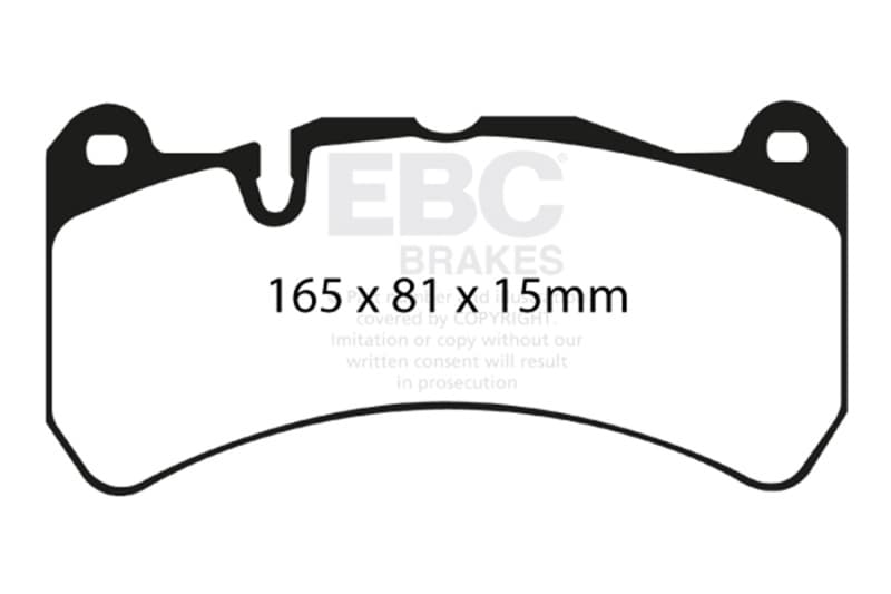 EBC Yellowstuff Brake Pad Set for Street and Track Driving Aramid Fibre Compound - Image 2