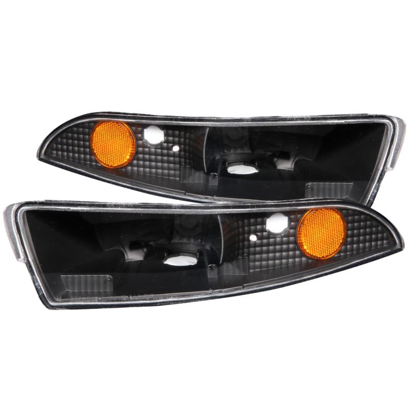 ANZO Euro Parking Lights for Vehicle Clear Lens Black Housing Amber Reflector... - Image 2
