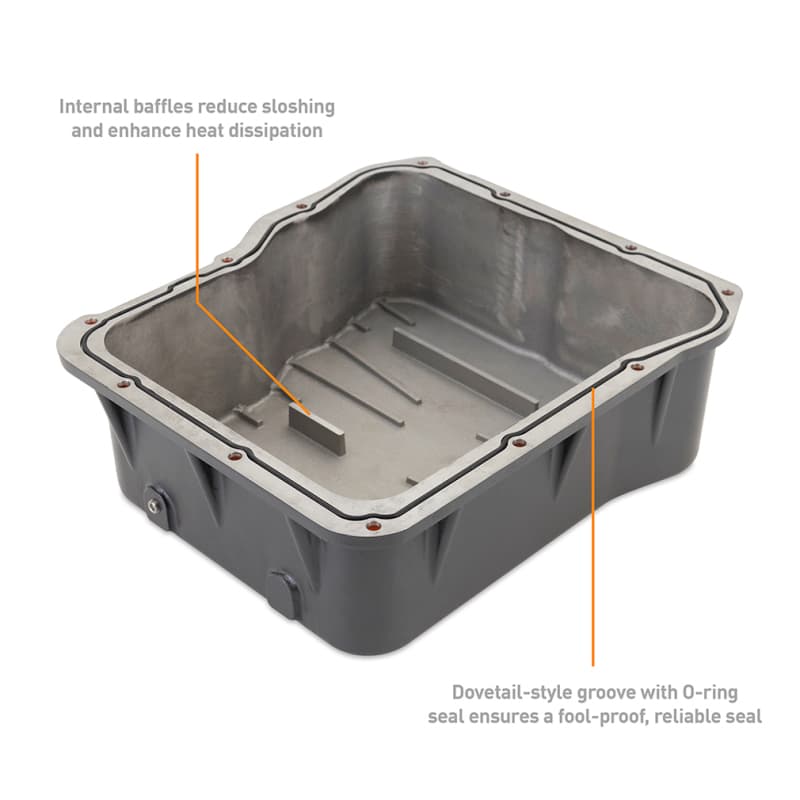 Mishimoto Aluminum Transmission Pan for Chevy Duramax 6.6L with Internal Baffles - Image 4