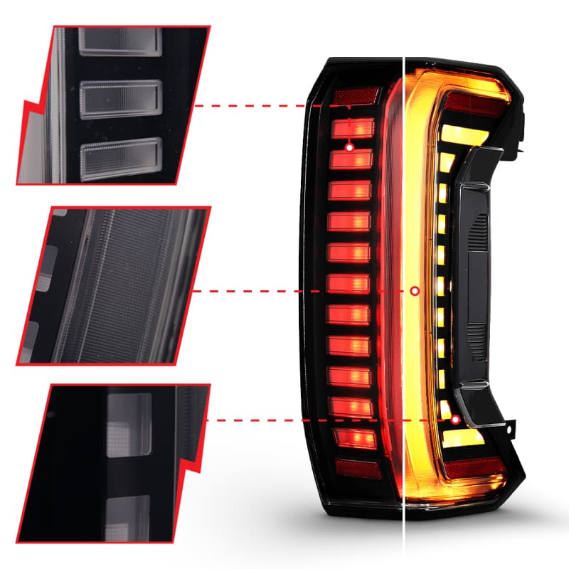 ANZO LED Tail Lights for 22-24 Toyota Tundra Z-Series Full LED Smoke Lens Pair - Image 3
