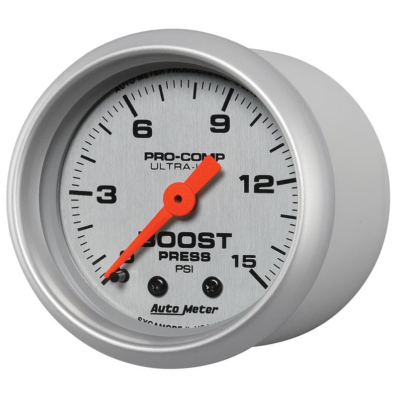 AutoMeter Mechanical Boost Gauge Ultra-Lite 1/8" NPT Pressure Connection - Image 3