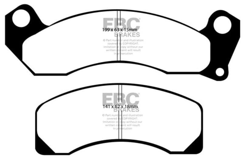 EBC Yellowstuff Brake Pad Set for Street and Track Driving High Performance - Image 2