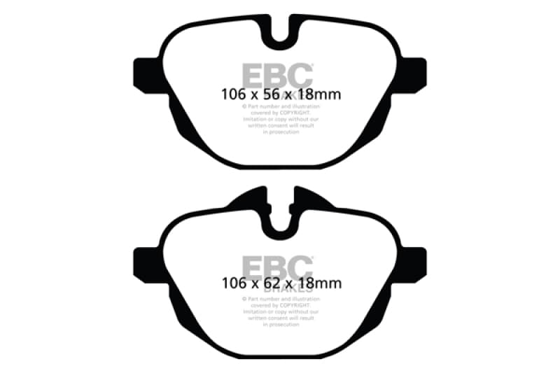 EBC Ultimax2 Brake Pad Set for Urban/Daily Driver OEM Replacement