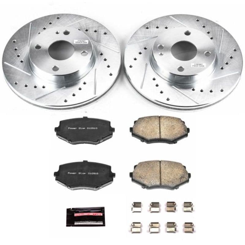 PowerStop Z23 Evolution Sport Brake Kit for Daily Driver with Carbon-Fiber Ce...