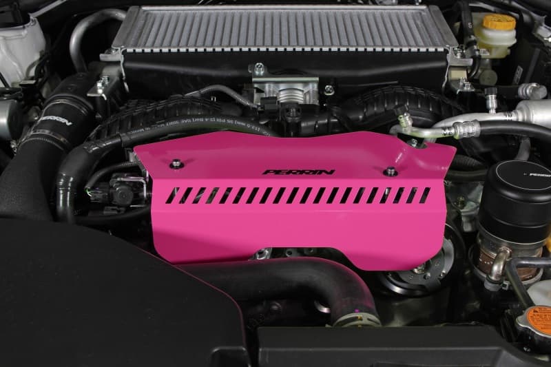 Perrin Performance Pulley Cover for 22-25 Subaru WRX Hyper Pink Tall Without AOS - Image 5