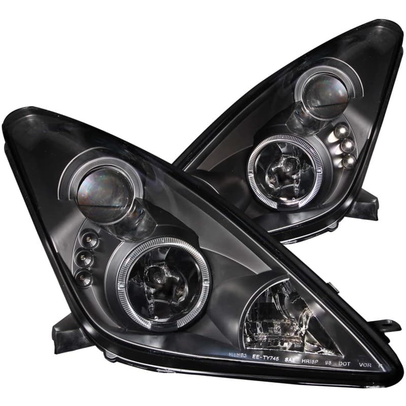 ANZO Projector Headlights for Non HID Models Pair Clear Lens Black Housing