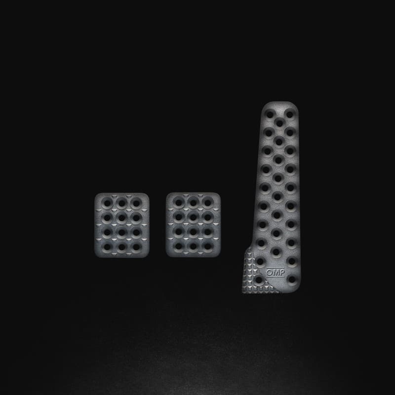 OMP Aluminum Pedals Set of 3 Sand-Blasted