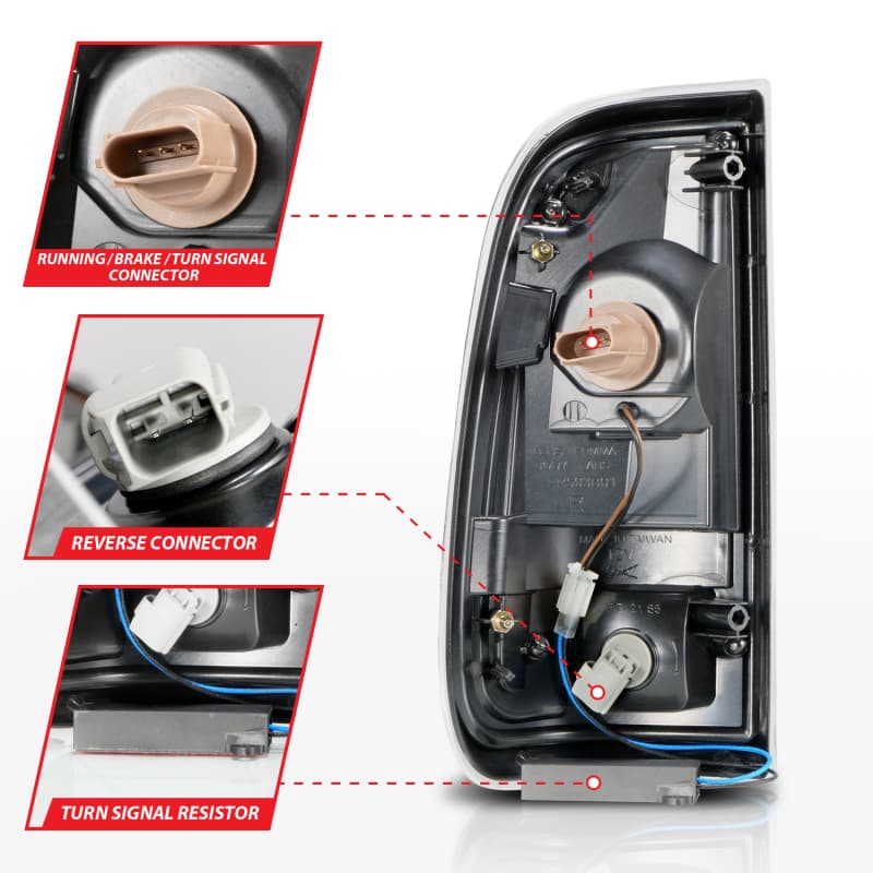 ANZO LED Taillight Assembly for Chevy C6 Plug & Play D.O.T. Compliant Pair - Image 5